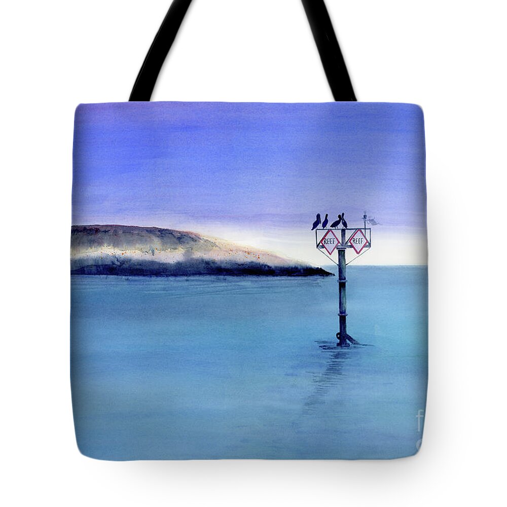 Pelican Tote Bag featuring the painting Sunrise Watchers by Amy Kirkpatrick