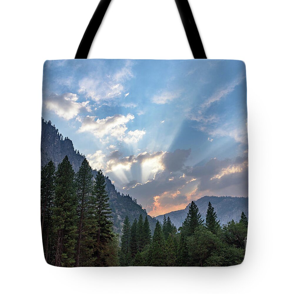 Sierra Nevada Tote Bag featuring the photograph Sunset 1 Yosemite by Jeff Hubbard