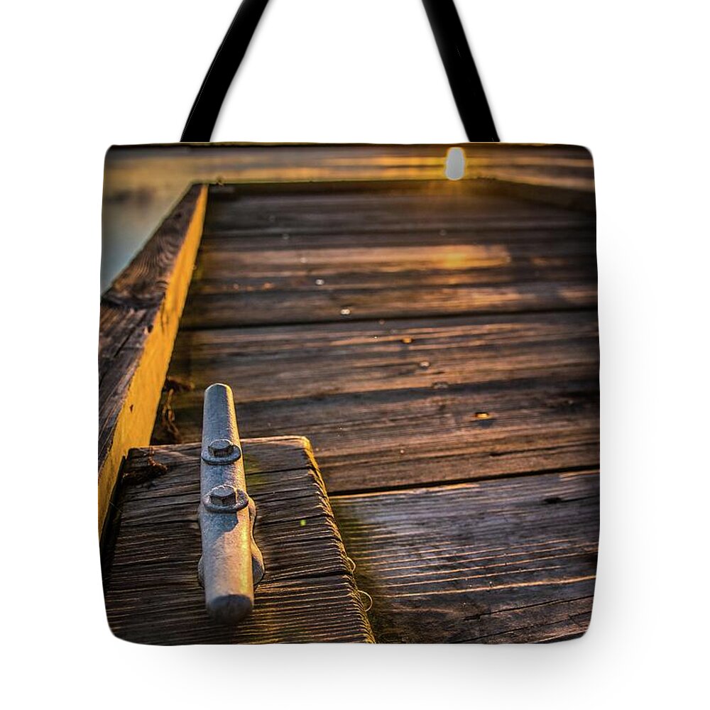 Sunset Tote Bag featuring the photograph Sunset at Back Bay 1 by Larkin's Balcony Photography