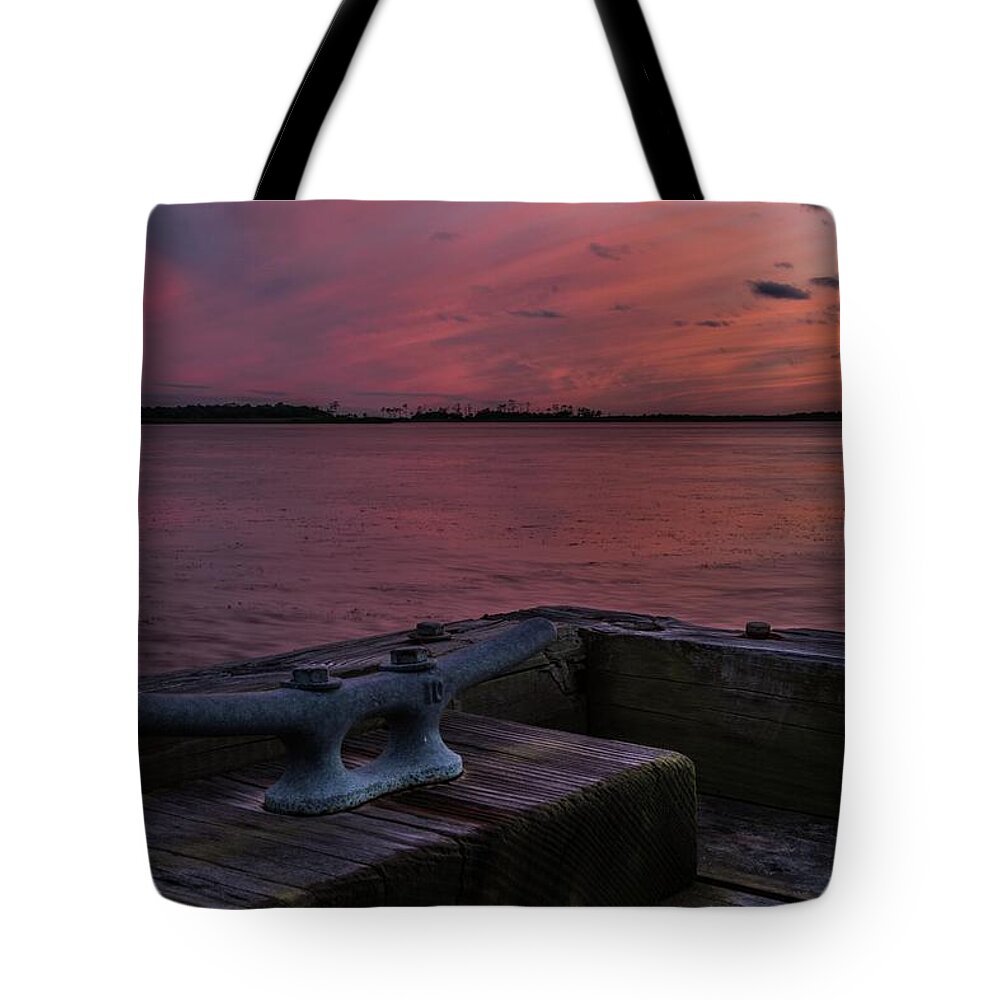 Sunset Tote Bag featuring the photograph Sunset at Back Bay 7 by Larkin's Balcony Photography