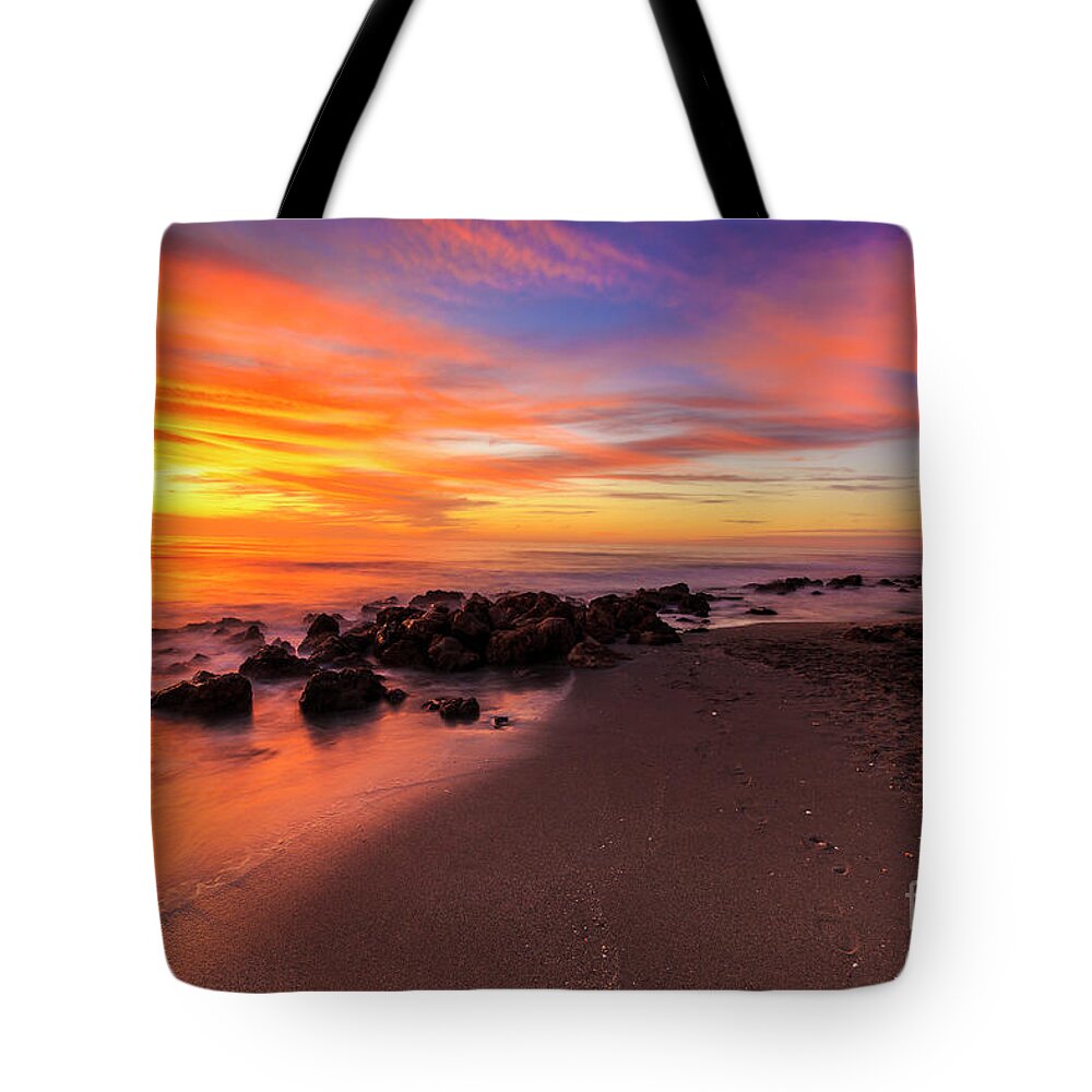 Casperson Beach Tote Bag featuring the photograph Sunset at Casperson Beach 2 by Ben Graham