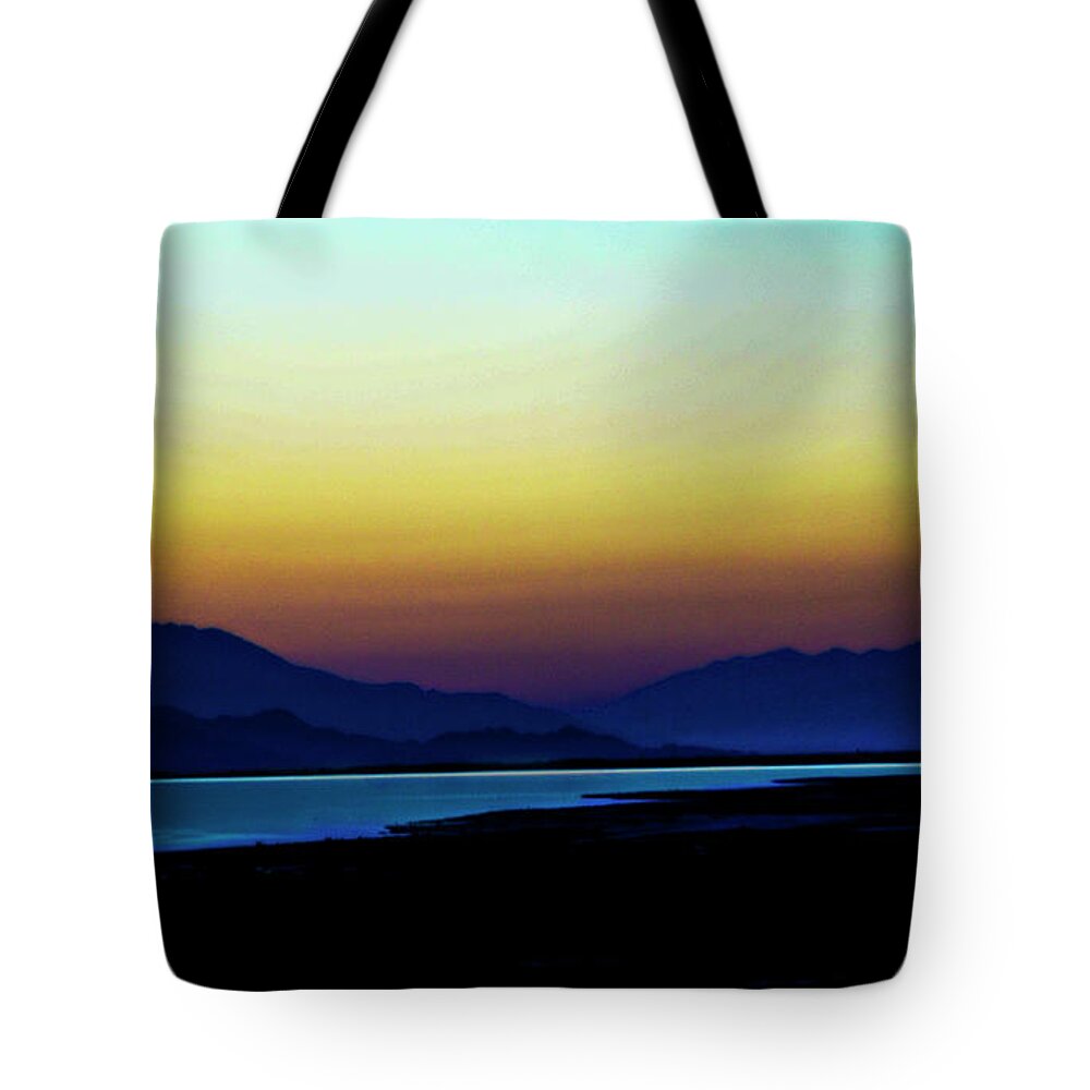 Sunset Tote Bag featuring the photograph Sunset at Mecca Beach by Rebecca Dru