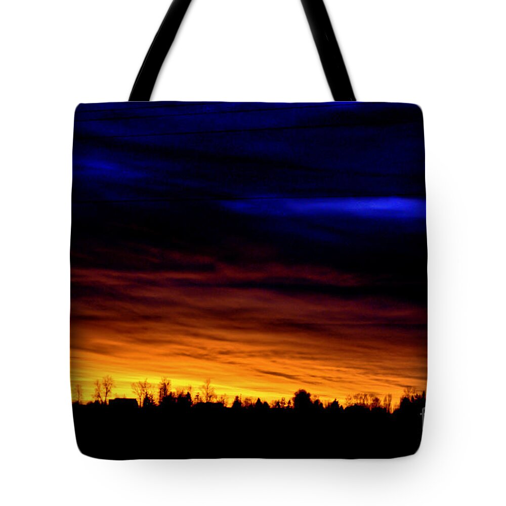 Clay Tote Bag featuring the photograph Sunset At The Barn by Clayton Bruster