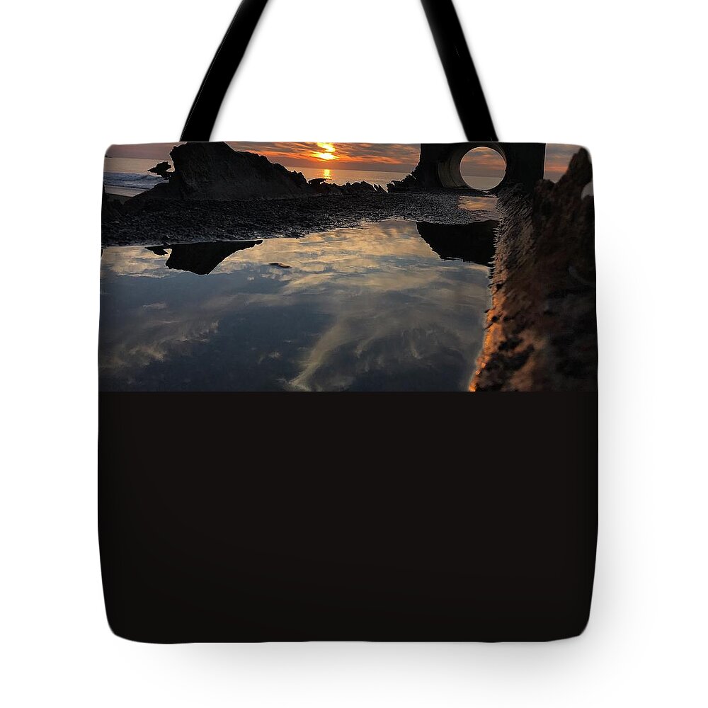  Tote Bag featuring the photograph Fire in the Sky by Alex King