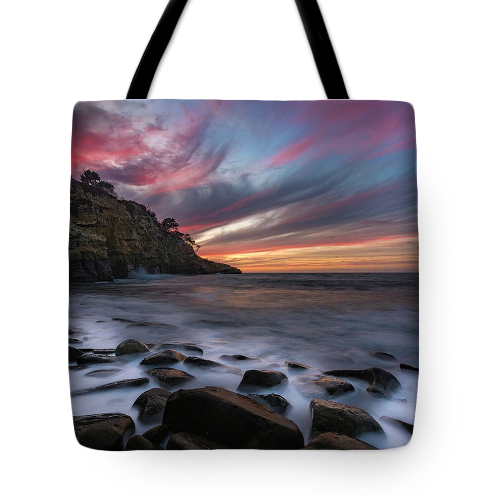 Landscape Tote Bag featuring the photograph Sunset at the Cove by Scott Cunningham