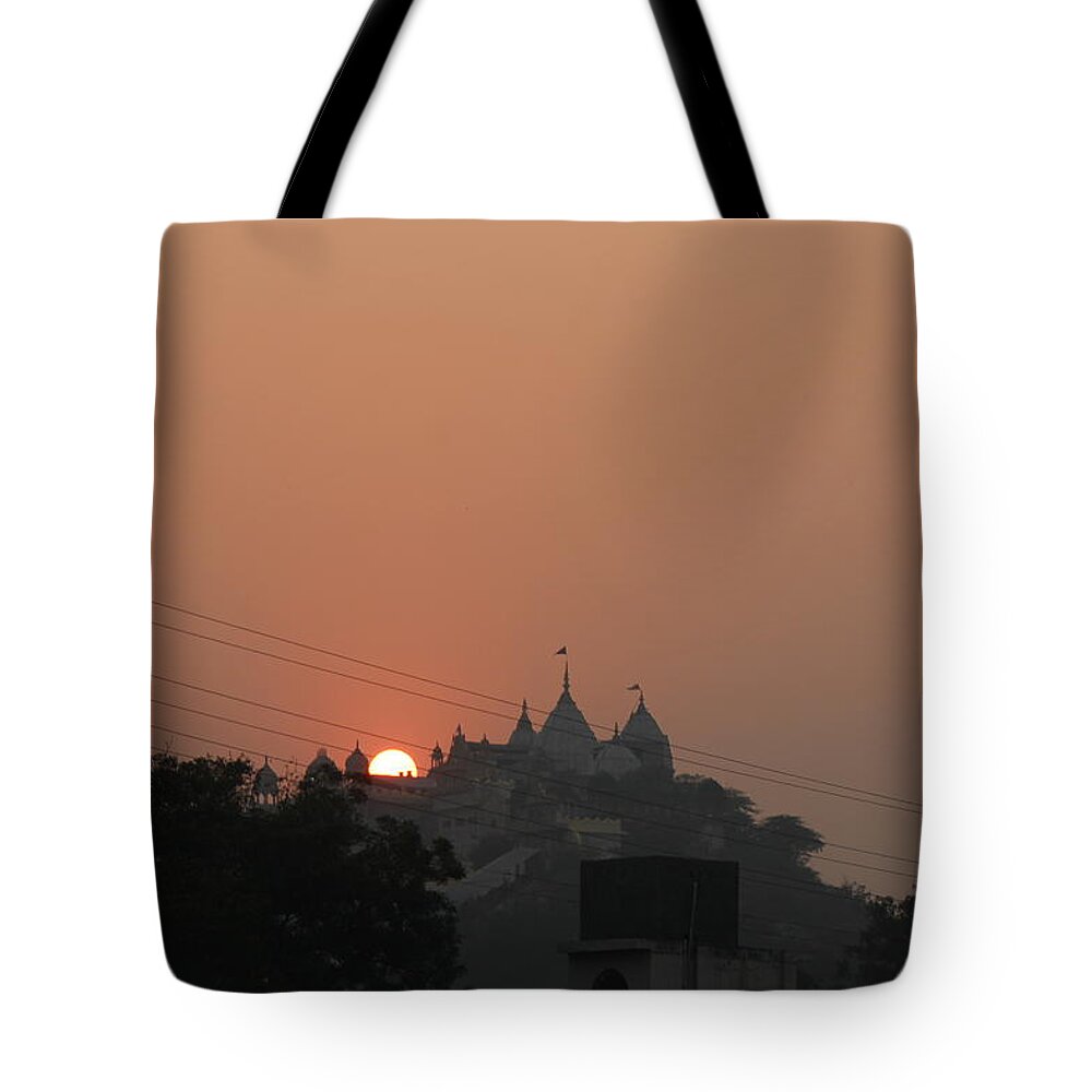 Barsana Tote Bag featuring the photograph Sunset, Barsana by Jennifer Mazzucco