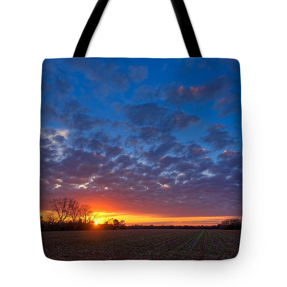 Sunset Tote Bag featuring the photograph Sunset Field by Brad Boland