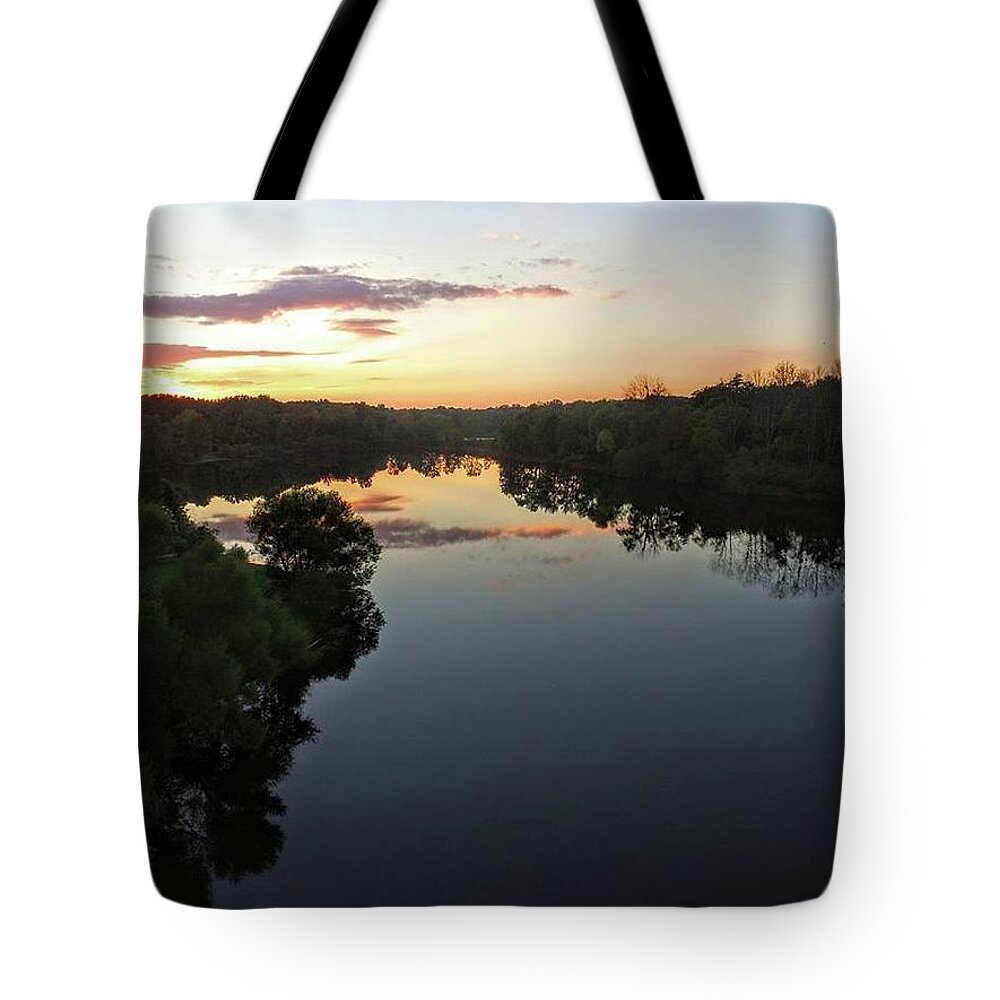  Tote Bag featuring the photograph Sunset From 200 Feet by Brad Nellis