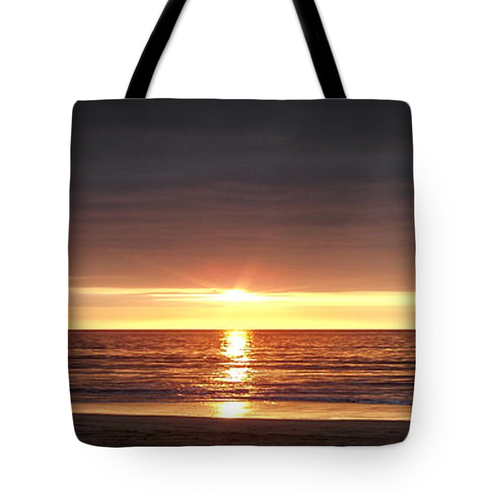 Sunset Tote Bag featuring the photograph Sunset by Gina De Gorna