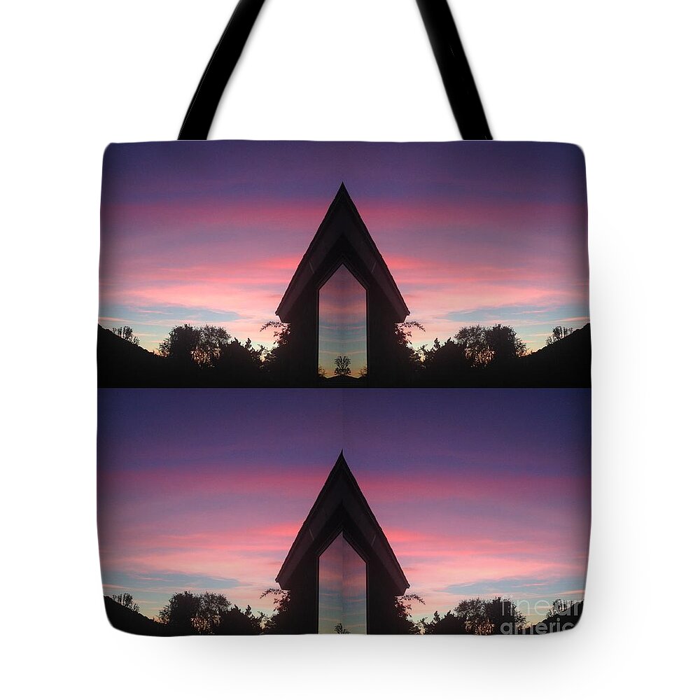 Sunset Tote Bag featuring the photograph Sunset Hues and Views by Nora Boghossian