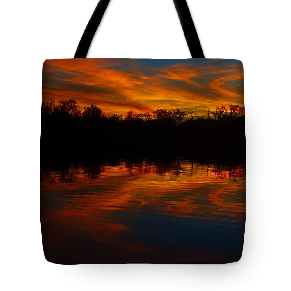 James Smullins Tote Bag featuring the photograph Sunset Illusions by James Smullins