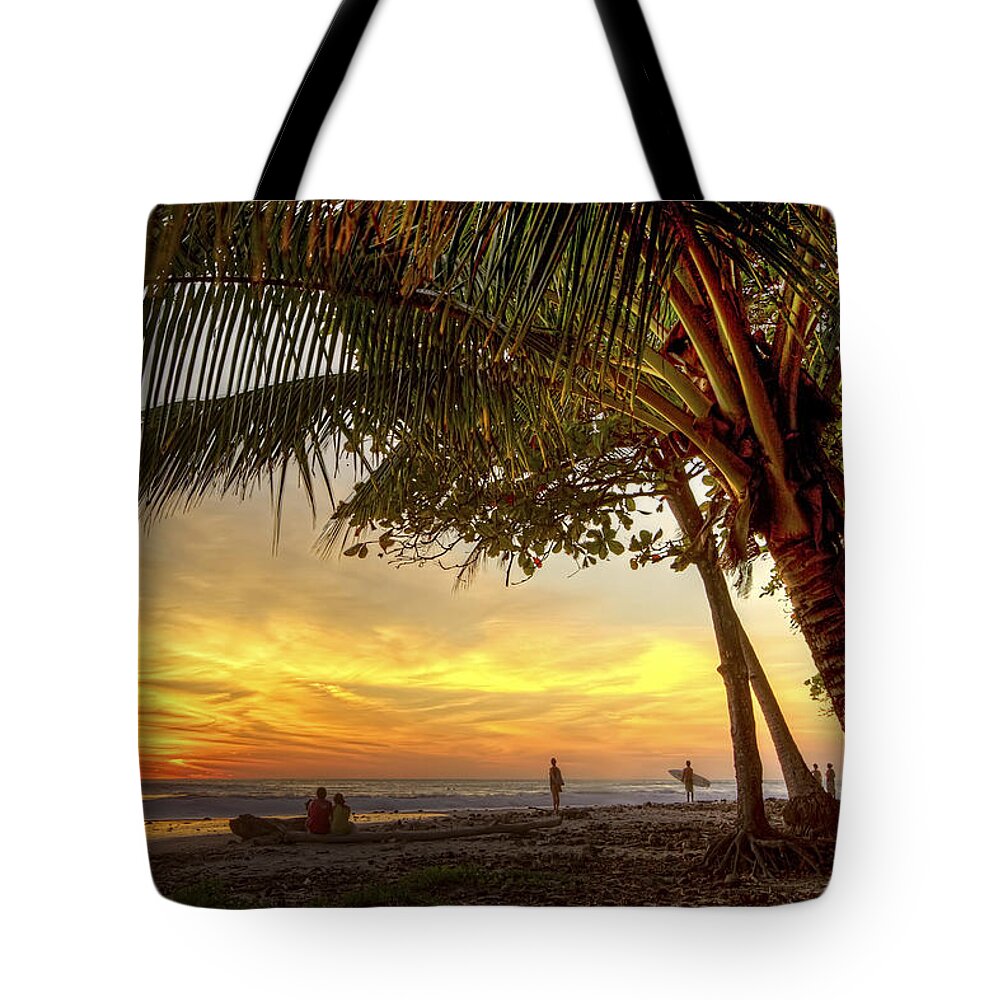Costa Rica Tote Bag featuring the photograph Sunset in Mal Pais by Cheryl Strahl