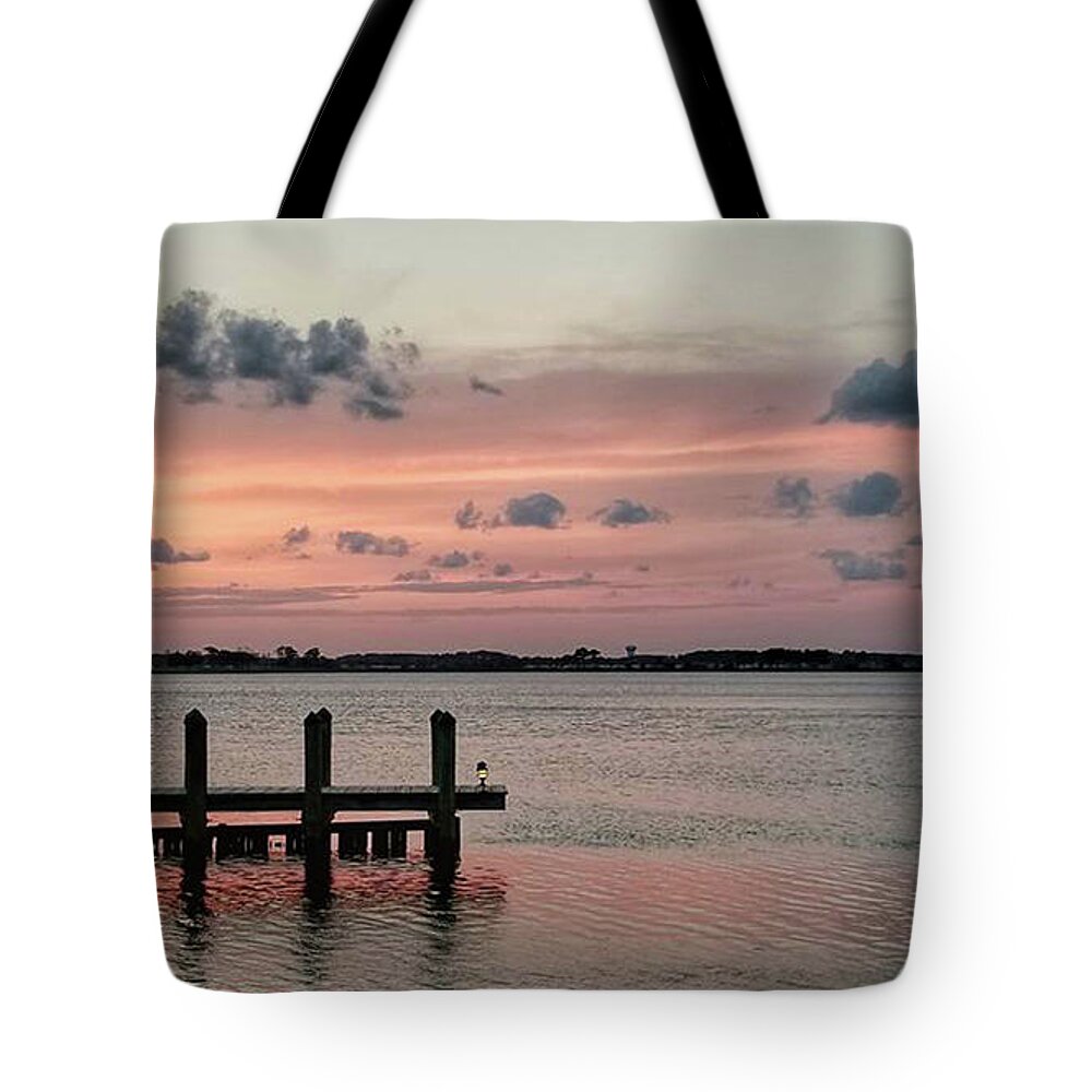 Fenwick Island Tote Bag featuring the photograph Sunset on Fenwick Island by Kelley Nelson