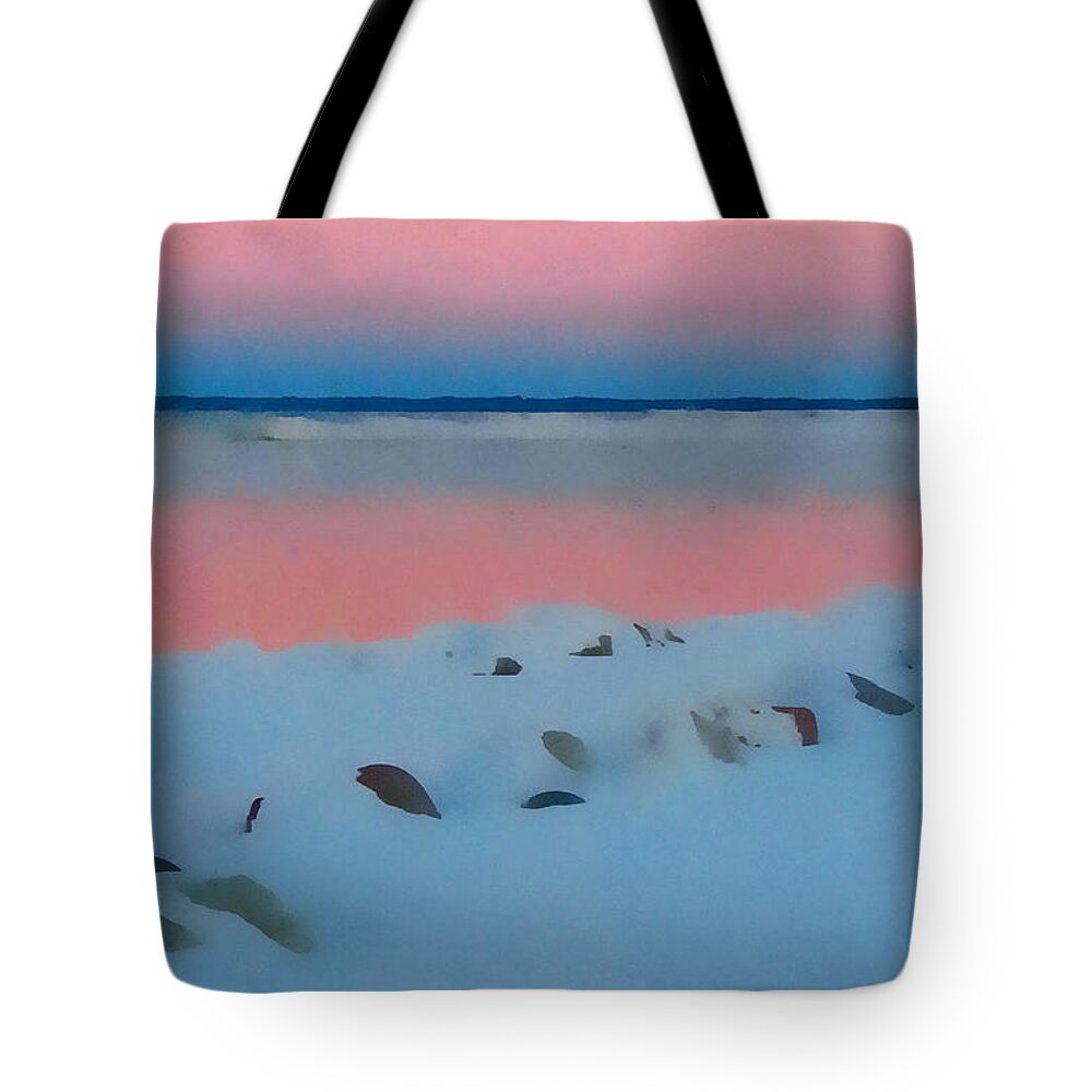 Sunset Tote Bag featuring the photograph Sunset on Georgian Bay by Andrea Kollo