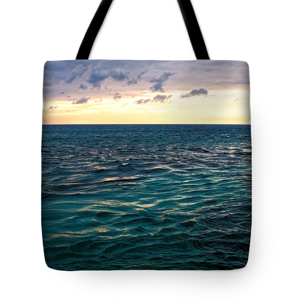Caribbean Tote Bag featuring the photograph Sunset on the Caribbean by Lars Lentz