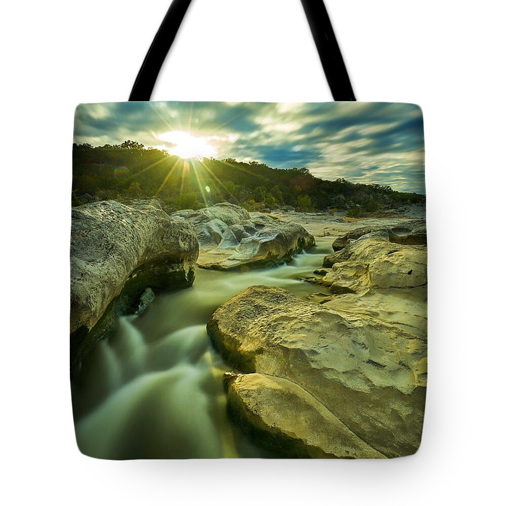 Sunset Tote Bag featuring the photograph Sunset Over The Cascade by Jonathan Davison