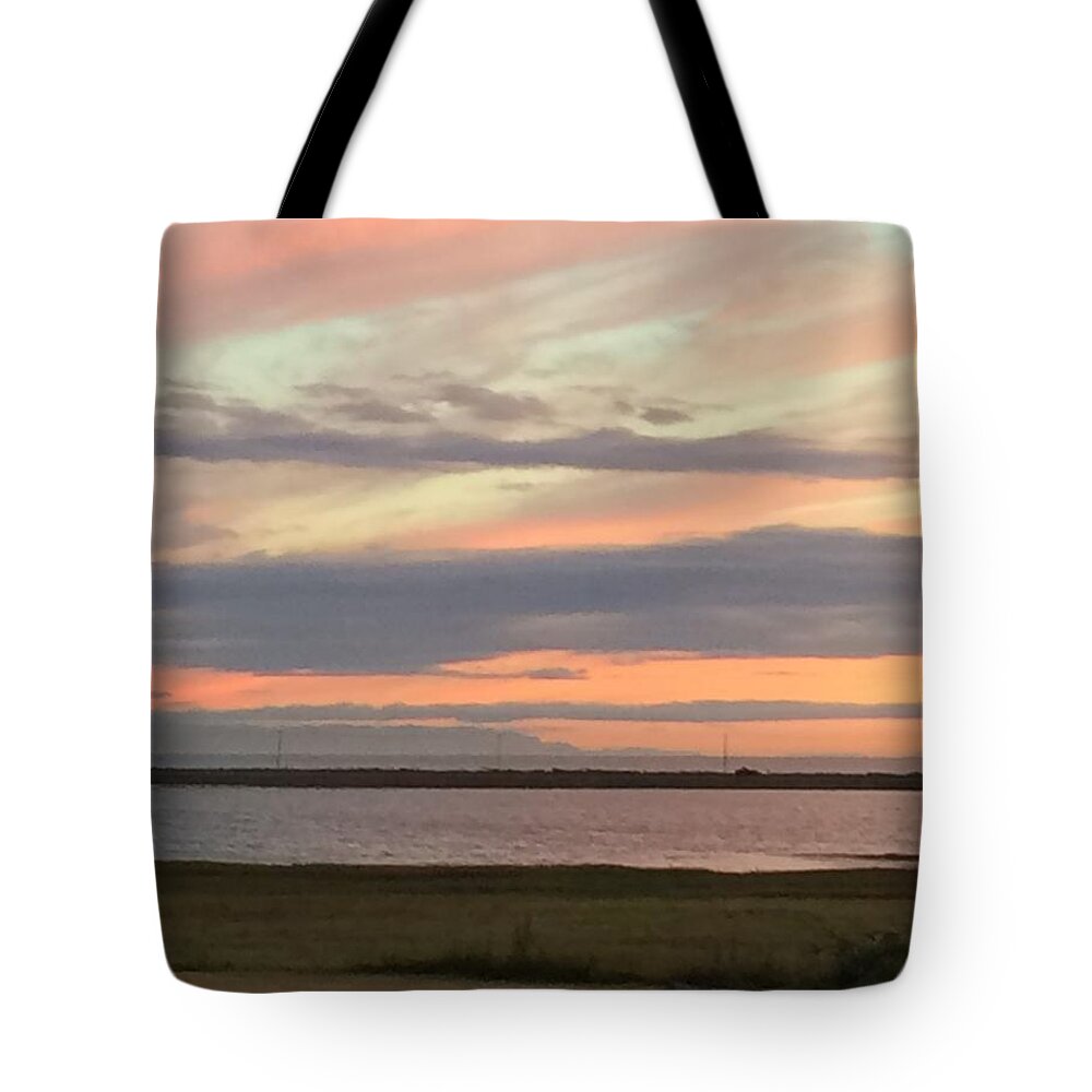 Sunset Tote Bag featuring the photograph Sunset Over The Olympics by Suzanne Schaefer
