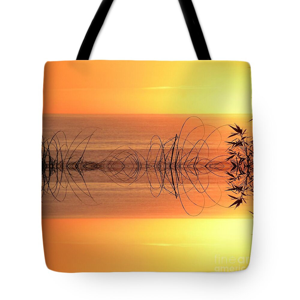 Landscape Tote Bag featuring the photograph Sunset Reflection by Sheila Ping