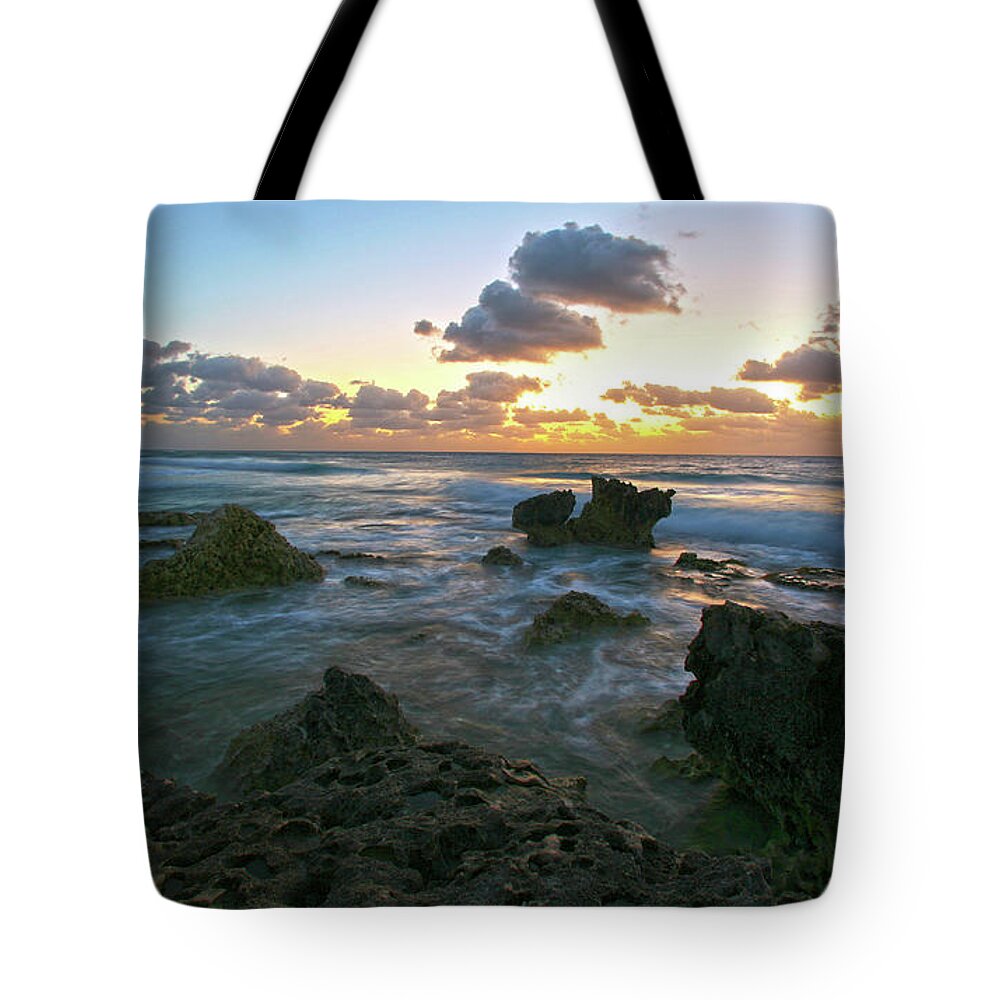 Spanish Tote Bag featuring the photograph Sunset Seas by Robert Och