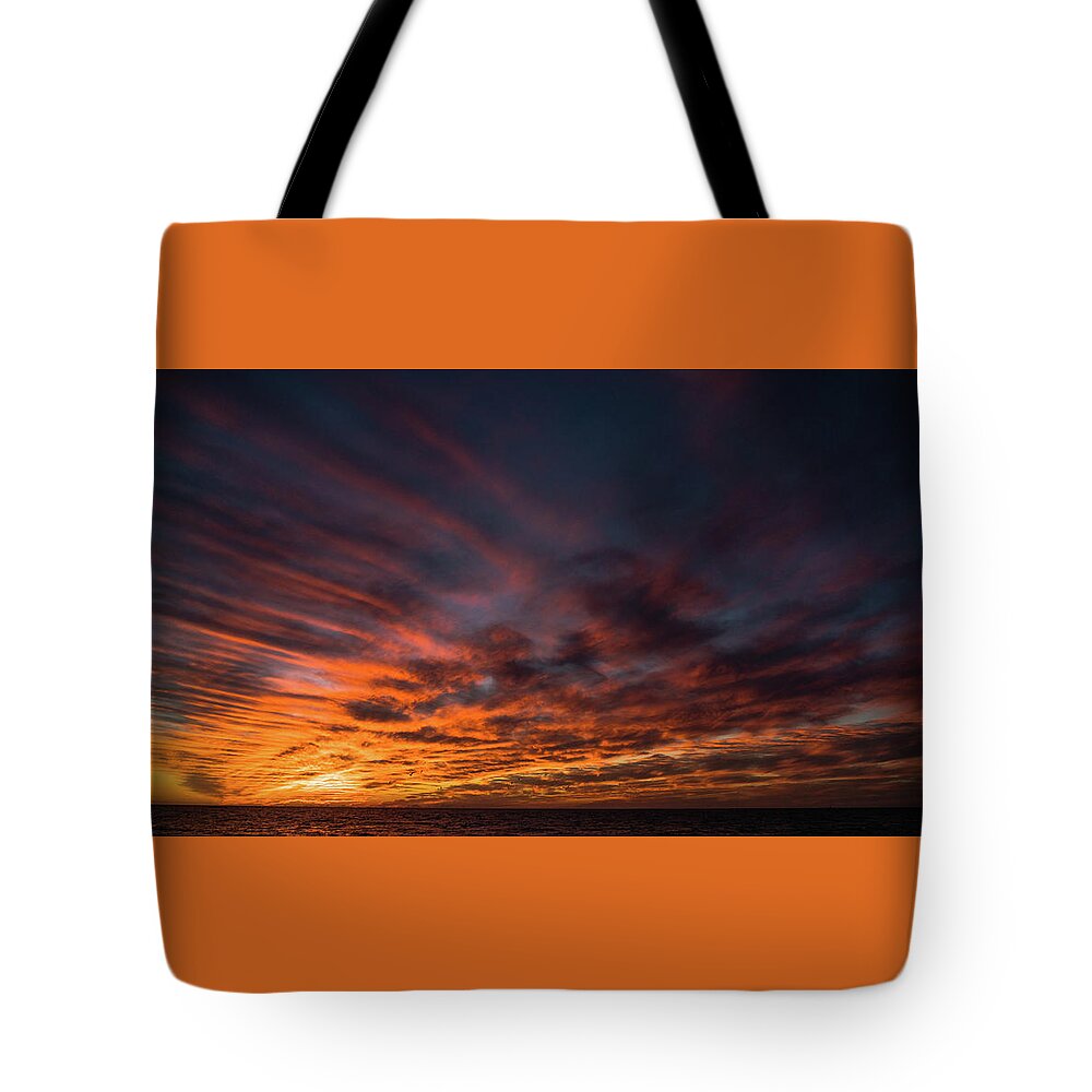 Florida Tote Bag featuring the photograph Sunset Stripes Venice Florida by Lawrence S Richardson Jr