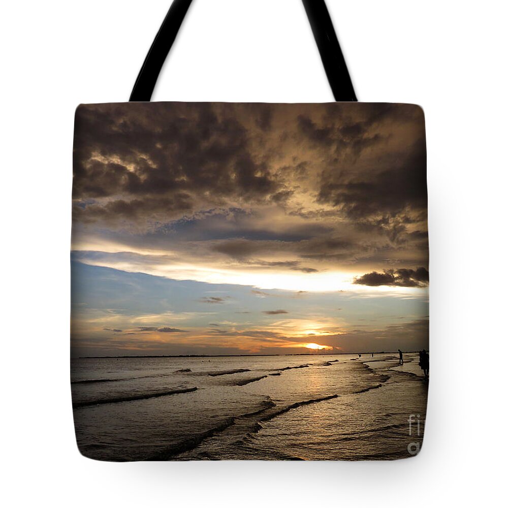 Sunset Tote Bag featuring the photograph Sunset Stroll by Carol Lloyd