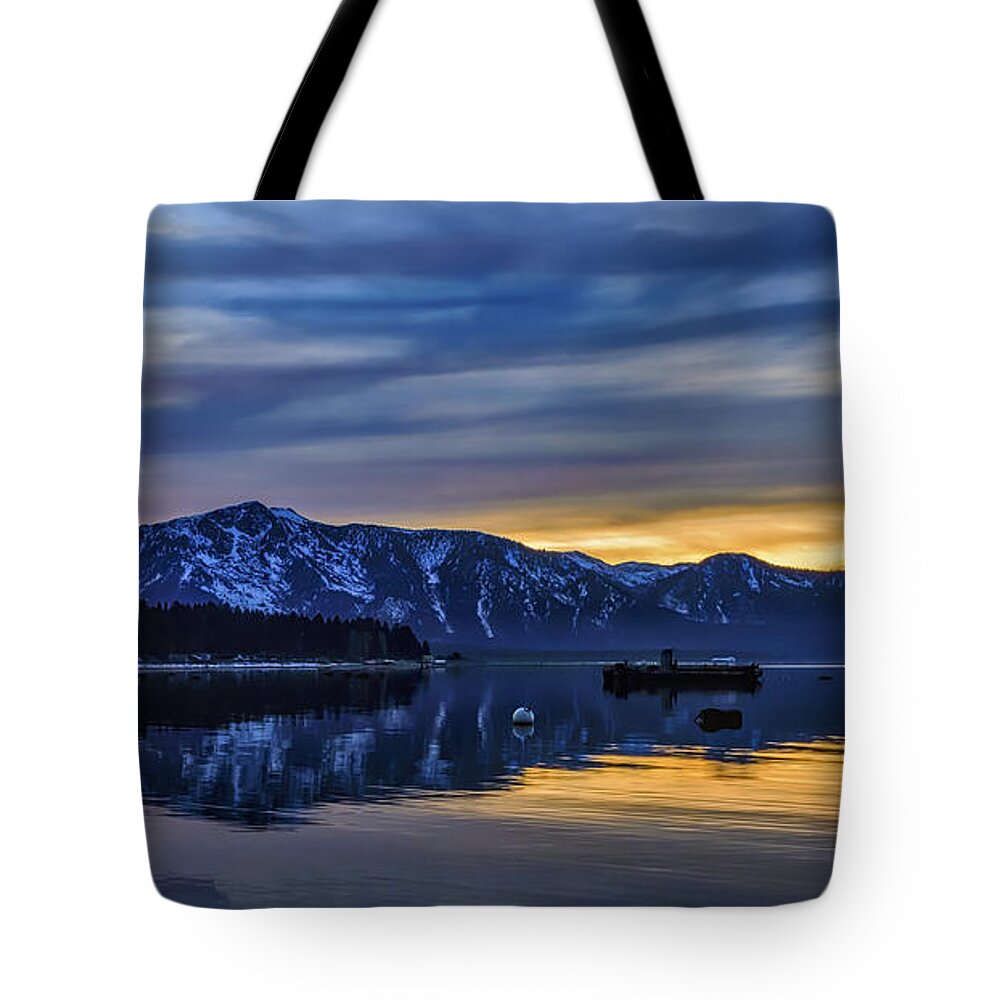 Sunset Timber Cove Tote Bag featuring the photograph Sunset Timber Cove by Mitch Shindelbower