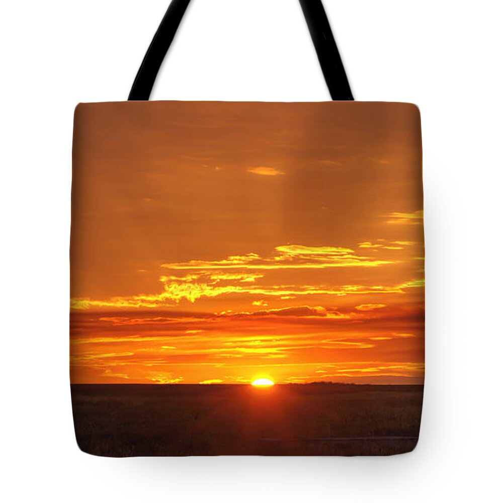 Kansas Tote Bag featuring the photograph Sunset Windmill 02 by Rob Graham