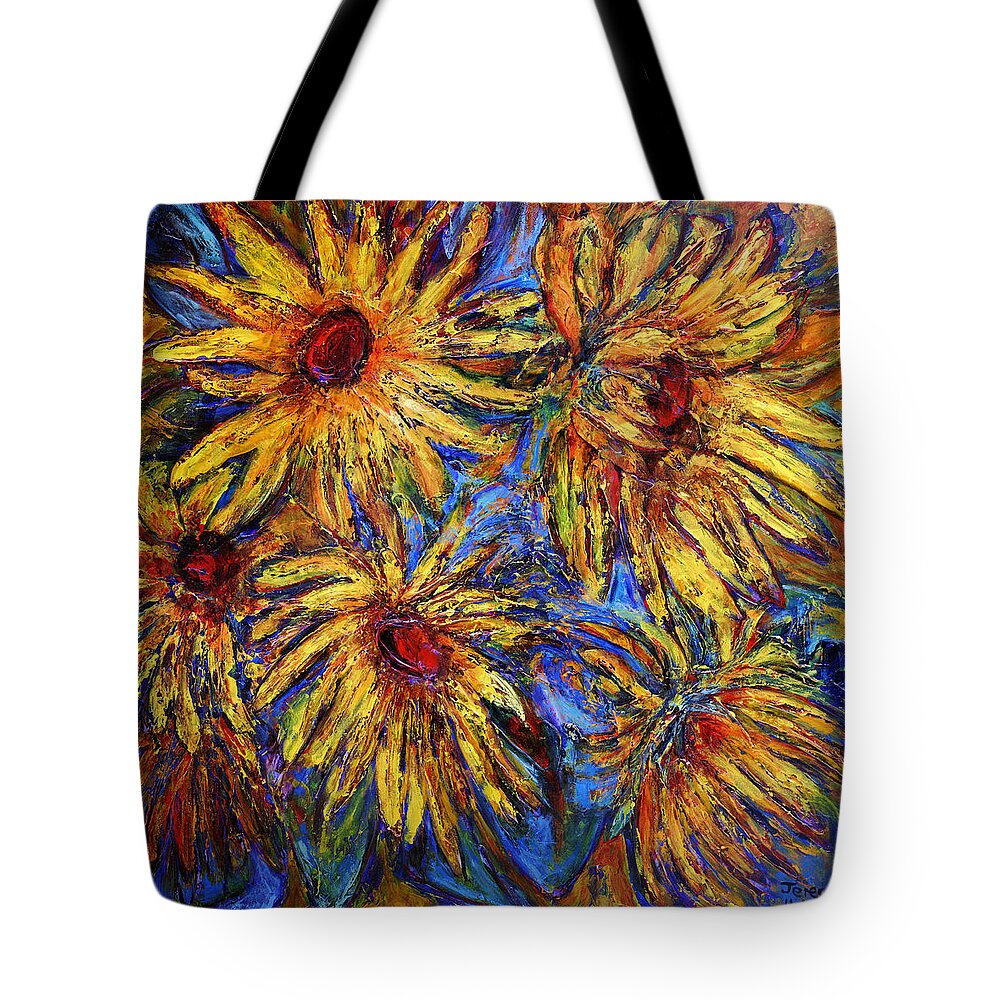 Flowers Tote Bag featuring the painting Sunshine by Jeremy Holton