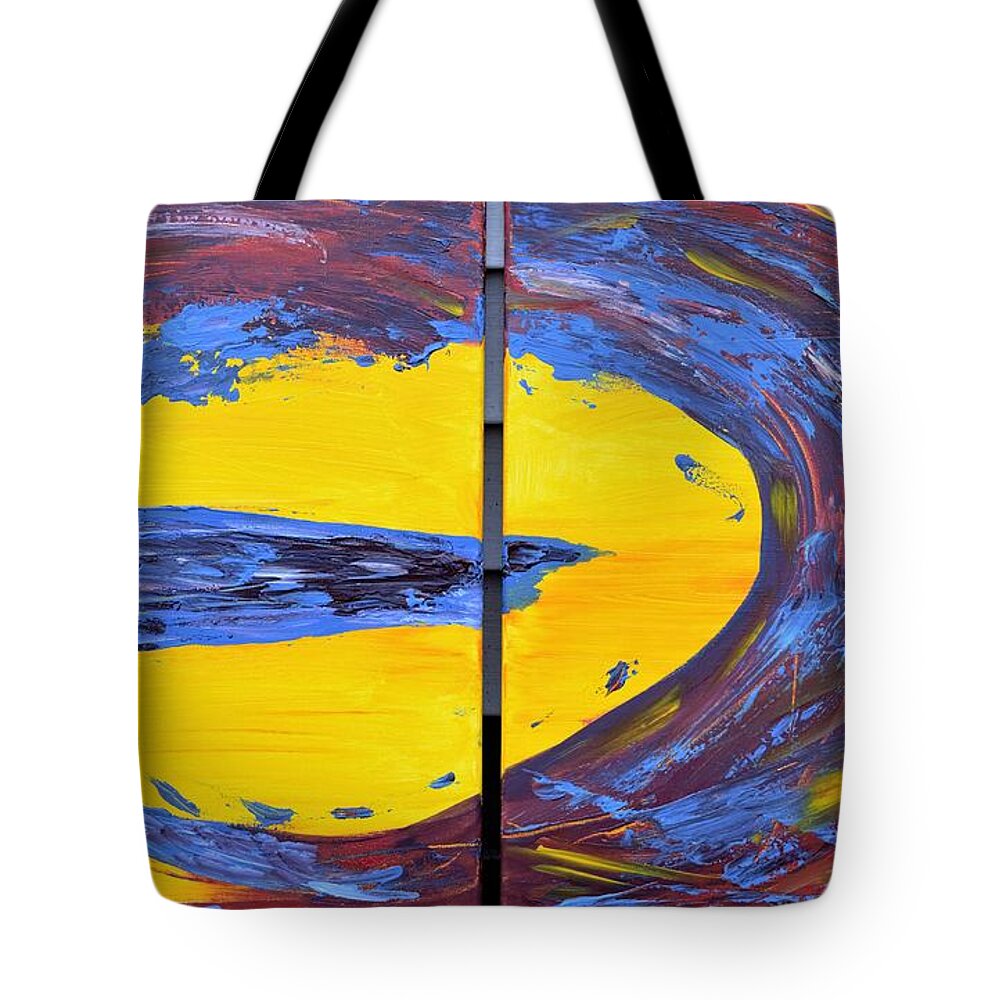 Abstract Art Tote Bag featuring the painting Superhero by Christina McNee-Geiger