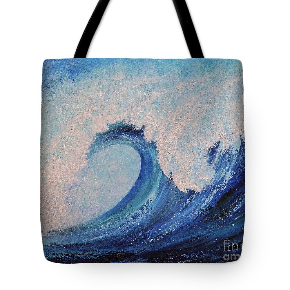 Acrylic Tote Bag featuring the painting SURF no.2 by Teresa Wegrzyn