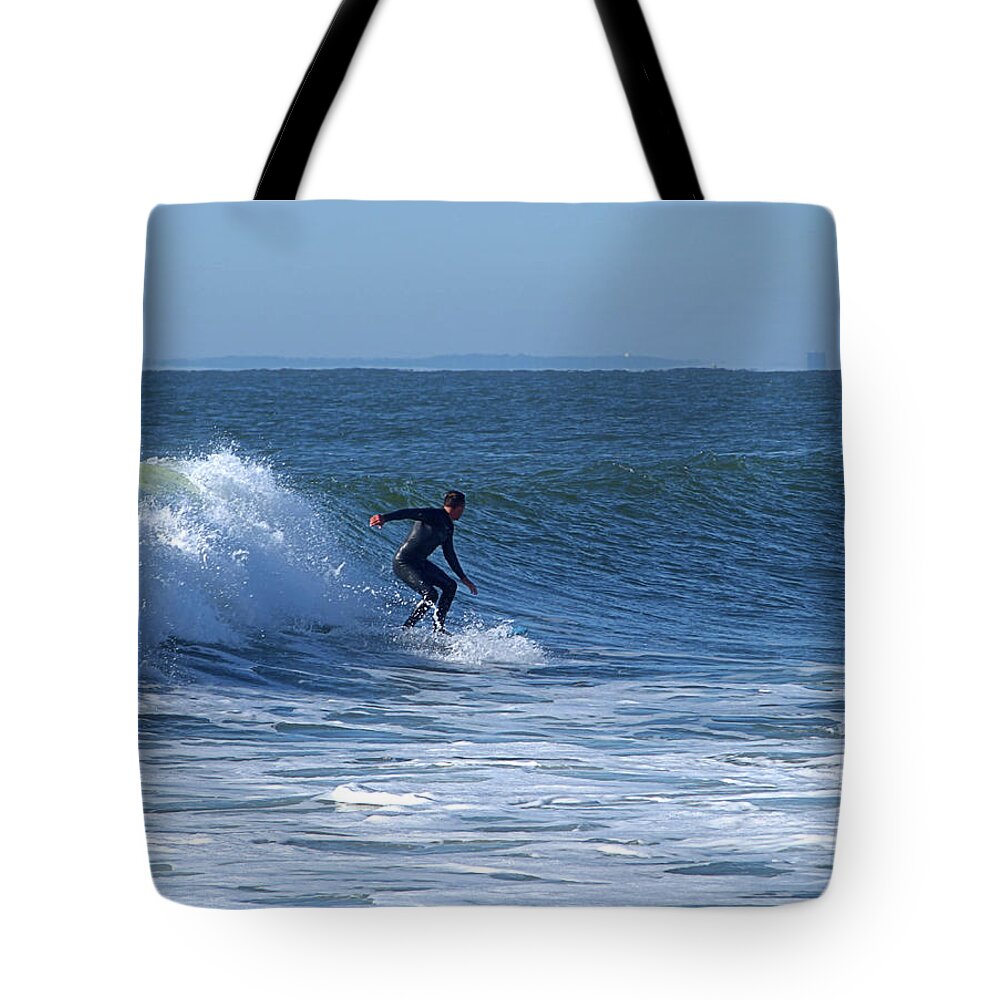 Surf Tote Bag featuring the photograph Surfing I V by Newwwman