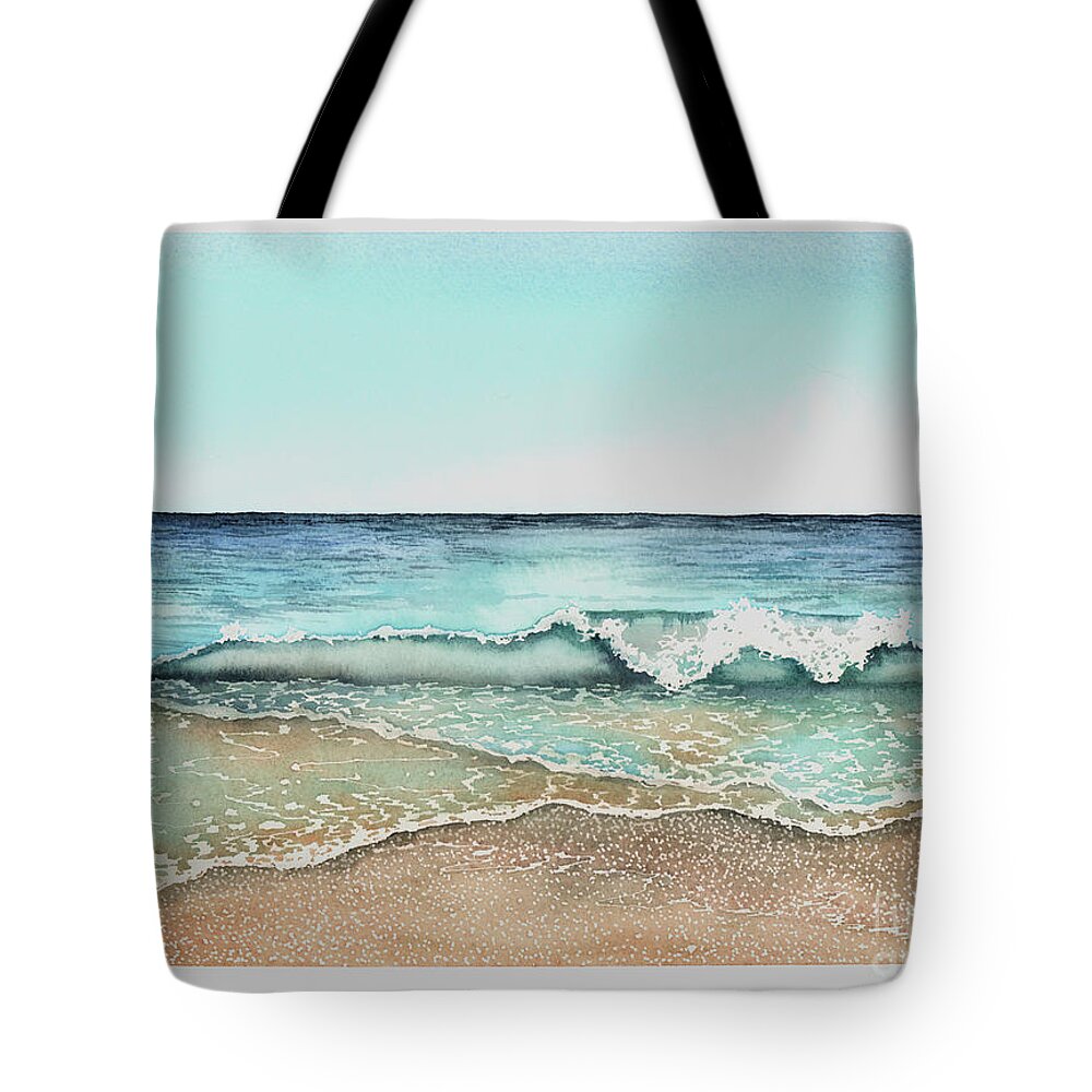 Gulf Coast Tote Bag featuring the painting Surging Seas by Hilda Wagner