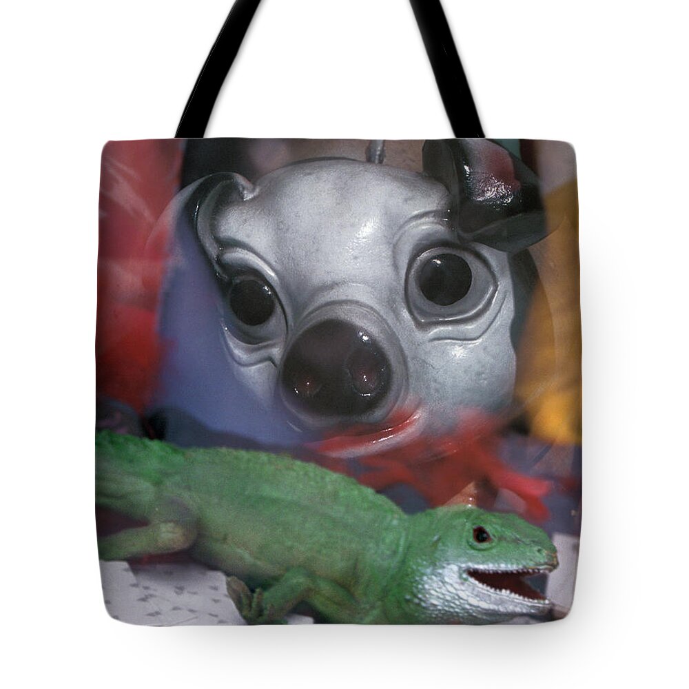 Surreal Tote Bag featuring the photograph humorous surreal photography - Animal House by Sharon Hudson