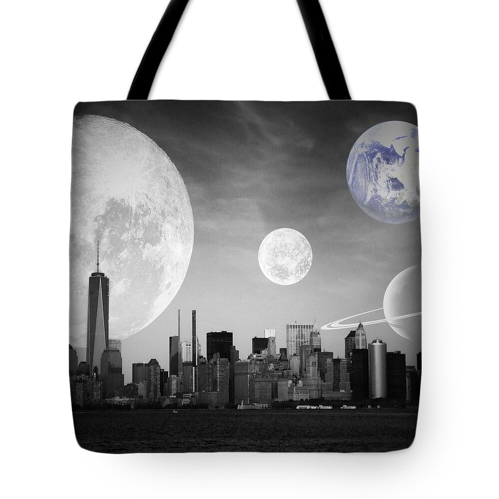 Surreal Tote Bag featuring the photograph Surreal New York by Marianna Mills
