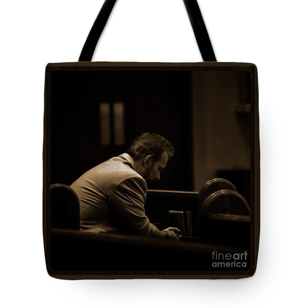 Man Tote Bag featuring the photograph Surrender - Sqaure by Frank J Casella