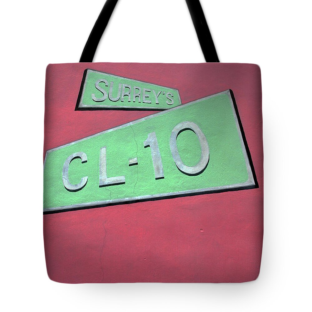 Surrey's Tote Bag featuring the photograph Surrey's CL-10 by Mary Capriole