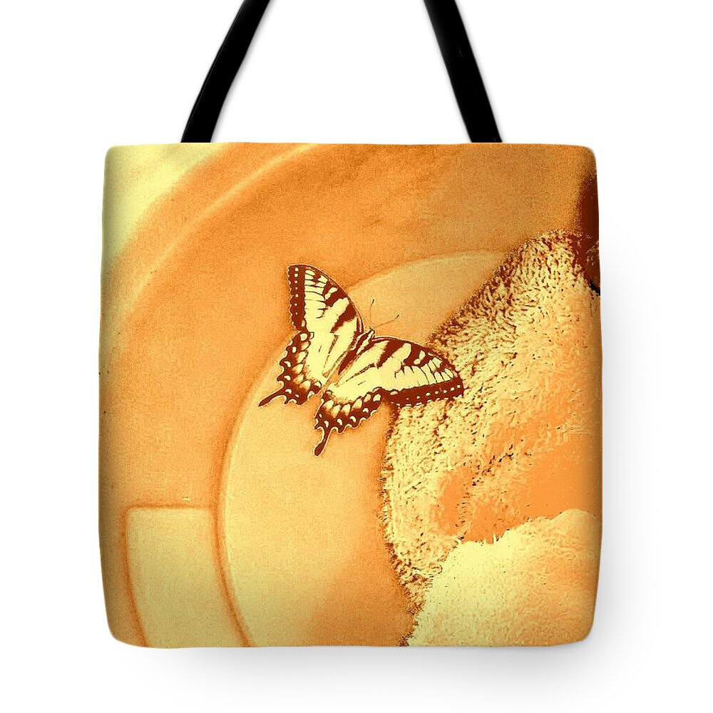 Butterfly Tote Bag featuring the photograph Surrounded By Choice by Andy Rhodes