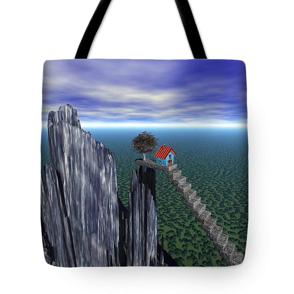 Home Tote Bag featuring the digital art Survivor by Dario ASSISI