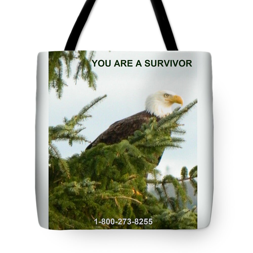 Nature Tote Bag featuring the photograph Survivor With Lifeline by Gallery Of Hope 