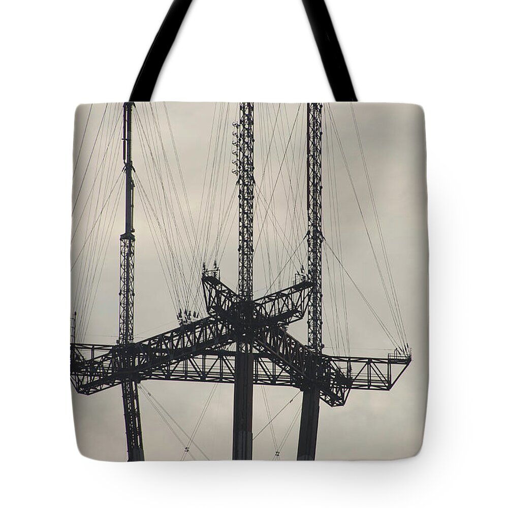 Sutro Tower Tote Bag featuring the photograph Sutro Tower Detail by Erik Burg