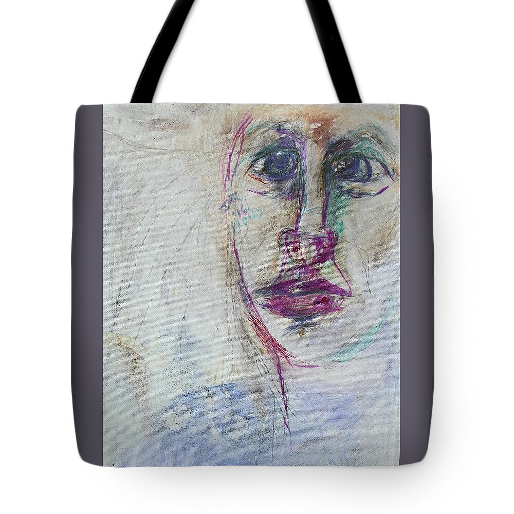 Abstract Tote Bag featuring the painting Suzanne by Judith Redman