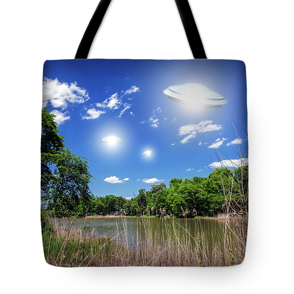 2d Tote Bag featuring the photograph Swamp Gas by Brian Wallace