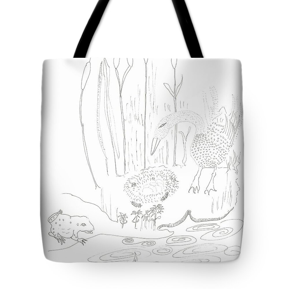 Tules Tote Bag featuring the painting Swan eggs by Helen Holden-Gladsky