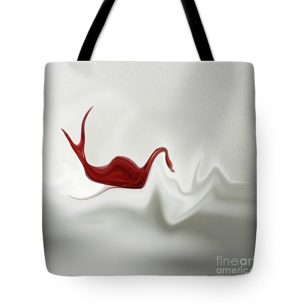 Intense Tote Bag featuring the photograph Swan In Turbulent Waters by Skip Willits