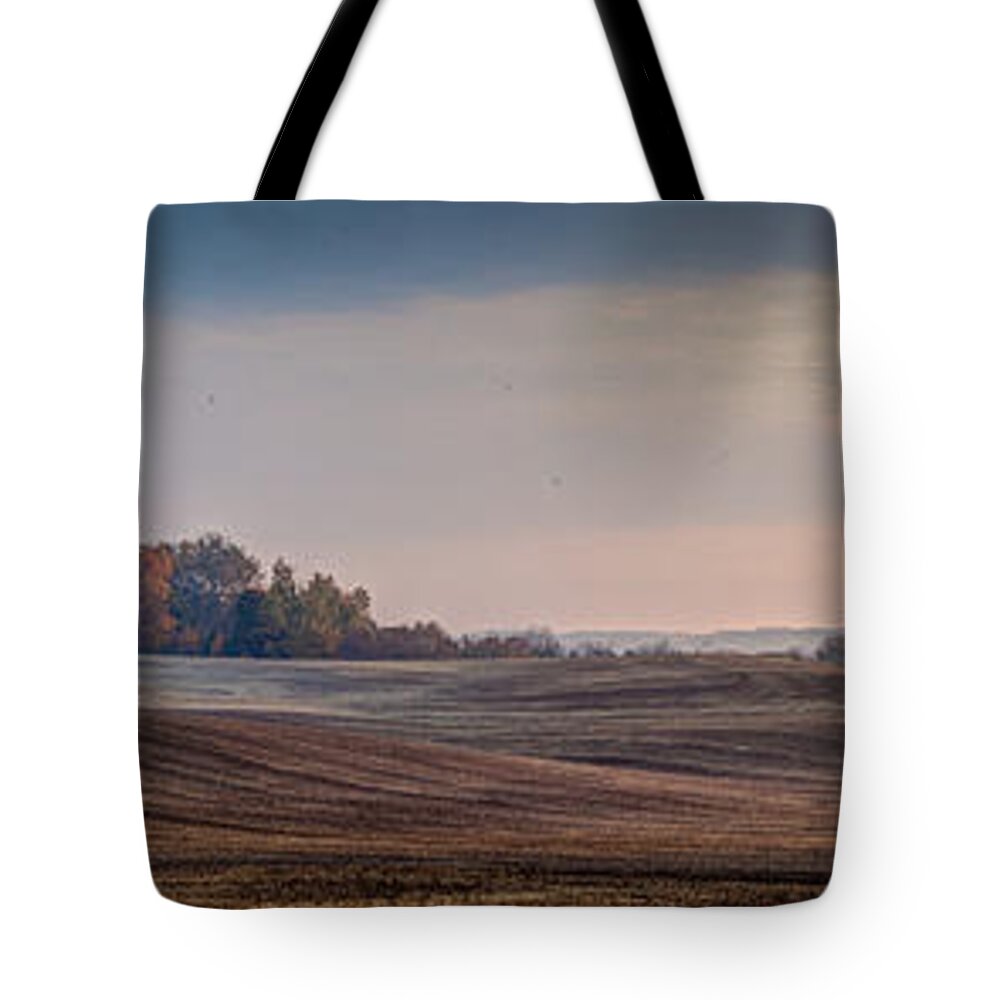 Wisconsin Tote Bag featuring the photograph Sweeping Farm by David Heilman