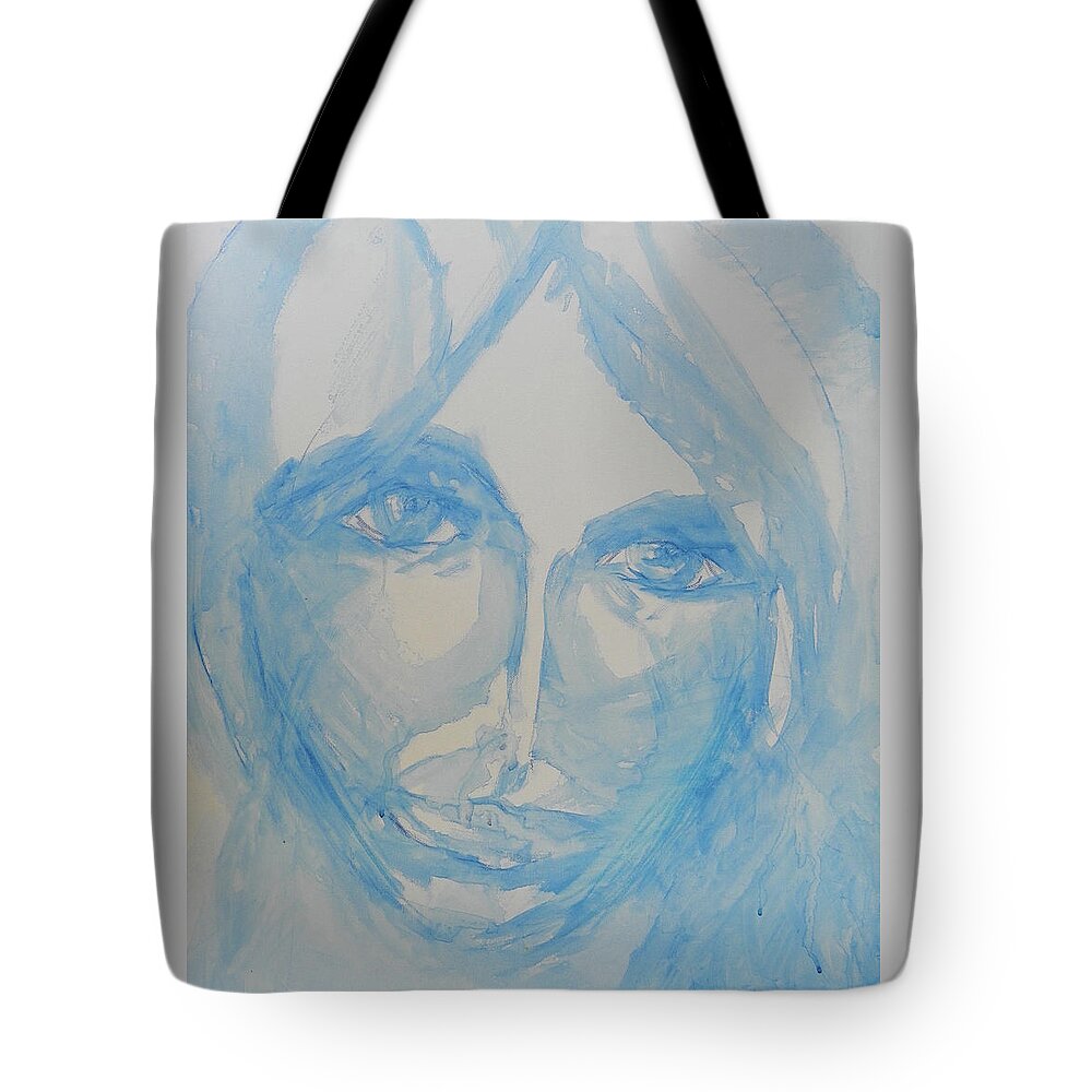 Expressive Tote Bag featuring the painting Sweet and Sour - Sweet and Sad by Judith Redman