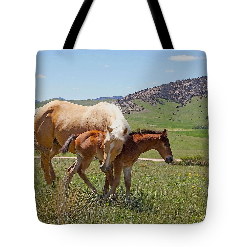 Wyoming Tote Bag featuring the photograph Sweet Comfort by Amanda Smith