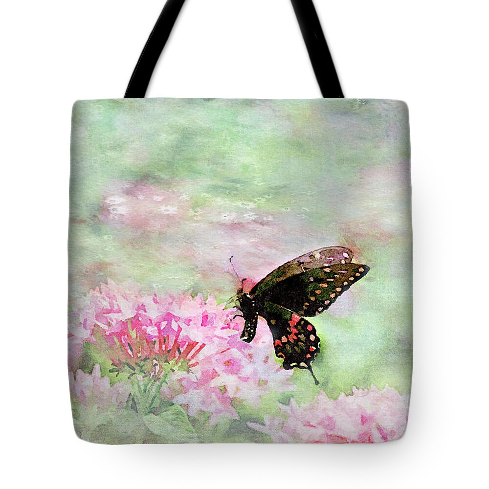 Pipevine Swallowtail Butterfly Tote Bag featuring the digital art Sweetness by Betty LaRue