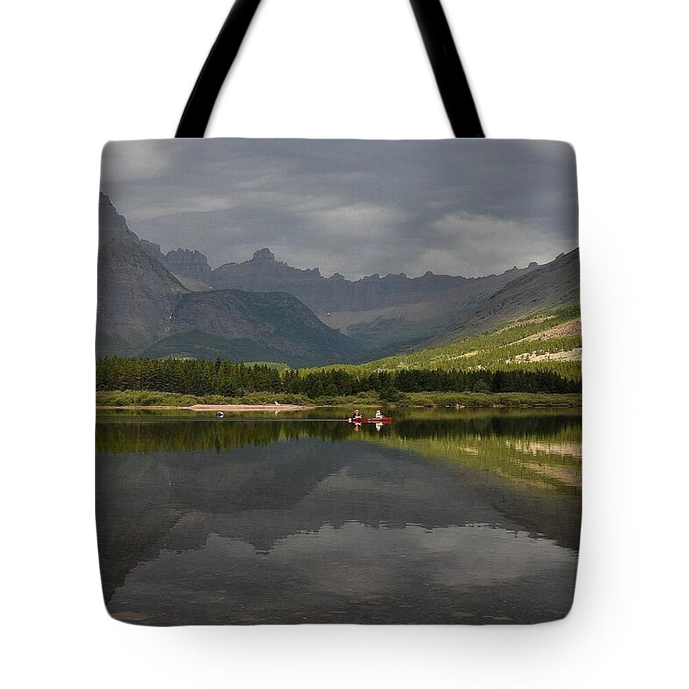Landscape Tote Bag featuring the photograph Swift Current Lake by Steve Brown