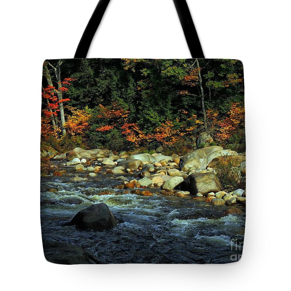 Marcia Lee Jones Tote Bag featuring the photograph Swift River # 2 by Marcia Lee Jones